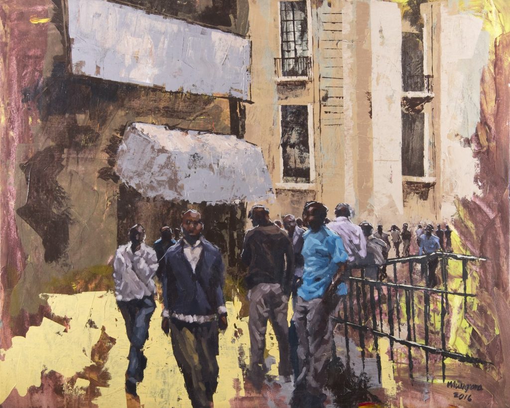 "Journal Entries, Nairobi, No. 19" / Acrylic on canvas / 100 cm x 80 cm / Ksh 70,000 / Code no EM:2016:10